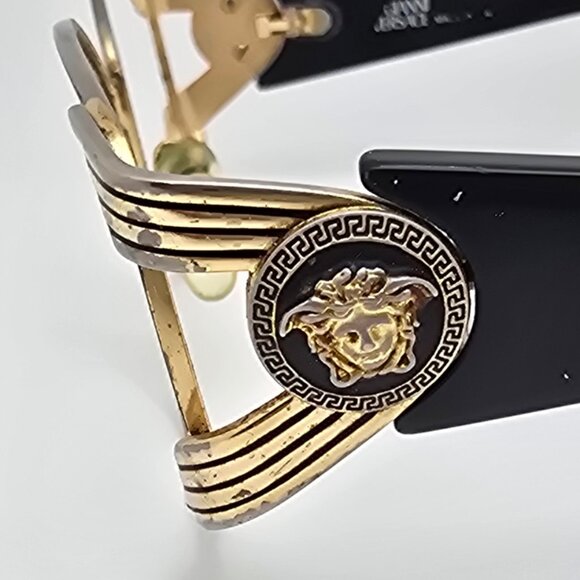 Versace Mod S64 Col 16L Gold Black Sunglasses Frame Italy 55-19-125 - Picture 4 of 14